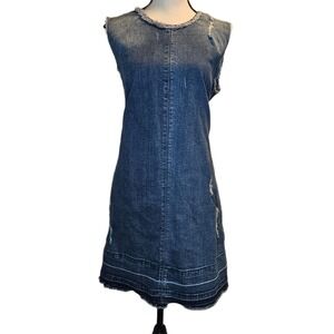 Kut From The Kloth XL Christina Distressed Denim Dress